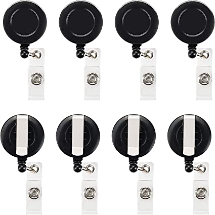 40 Pcs Retractable Badge Reel Badge Holder Reel Clip for ID Badge Holder –  Daily Needs Stationery